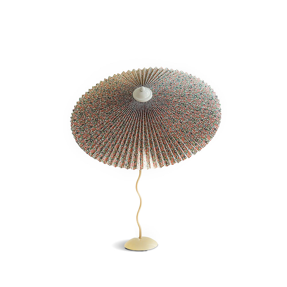 Wiggly Pleated Table Lamp with Handcrafted Shade – 43cm Diameter, Indoor Use 2