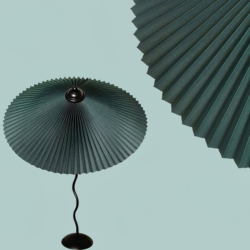 Wiggly Pleated Table Lamp with Handcrafted Shade – 43cm Diameter, Indoor Use 11