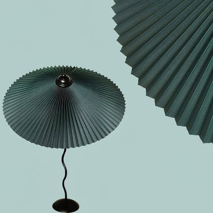 Wiggly Pleated Table Lamp with Handcrafted Shade – 43cm Diameter, Indoor Use 11