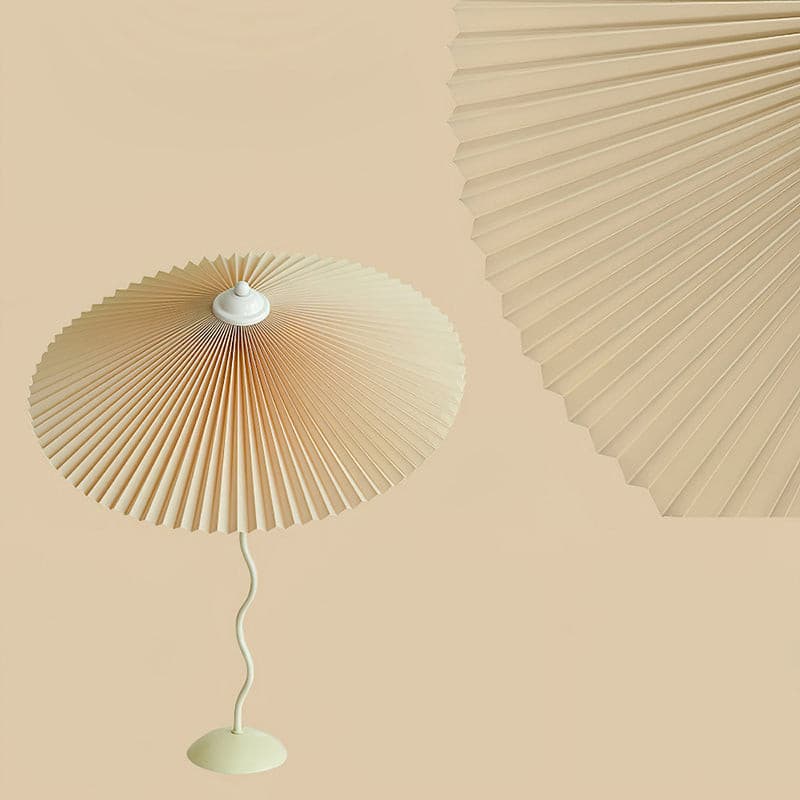Wiggly Pleated Table Lamp with Handcrafted Shade – 43cm Diameter, Indoor Use 12