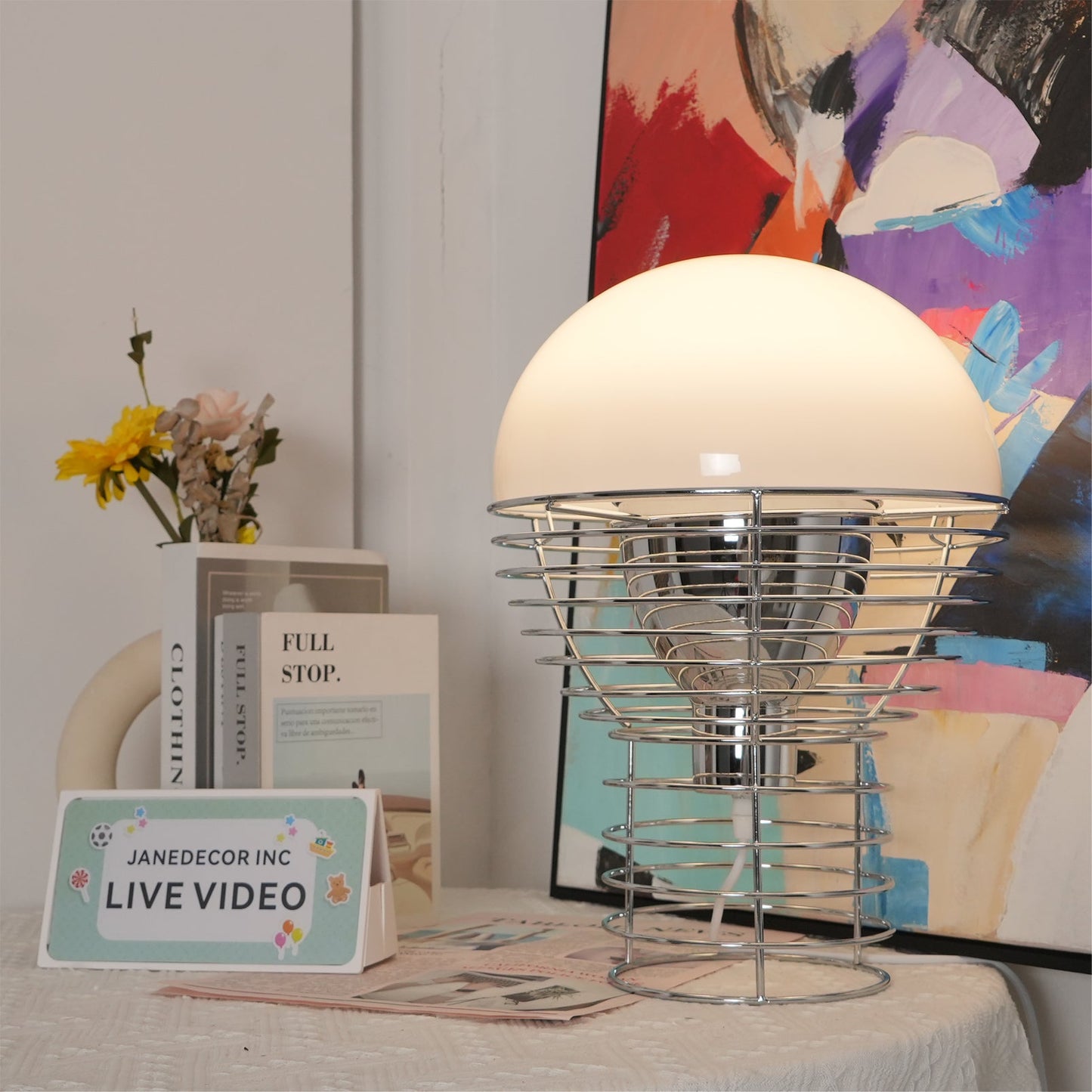 Modern Wire Table Lamp – Minimalist Design for Living Room, Bedside, or Desk 4