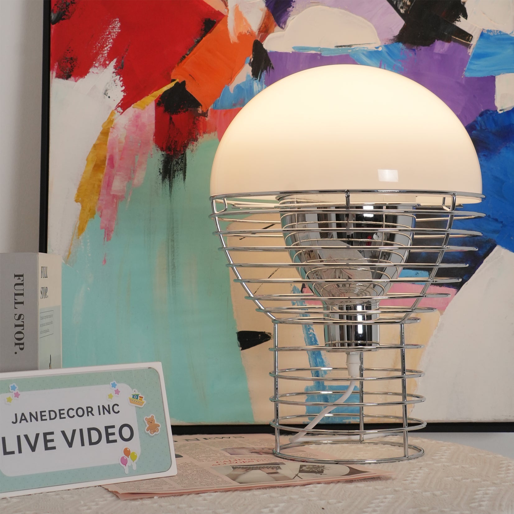 Modern Wire Table Lamp – Minimalist Design for Living Room, Bedside, or Desk 5