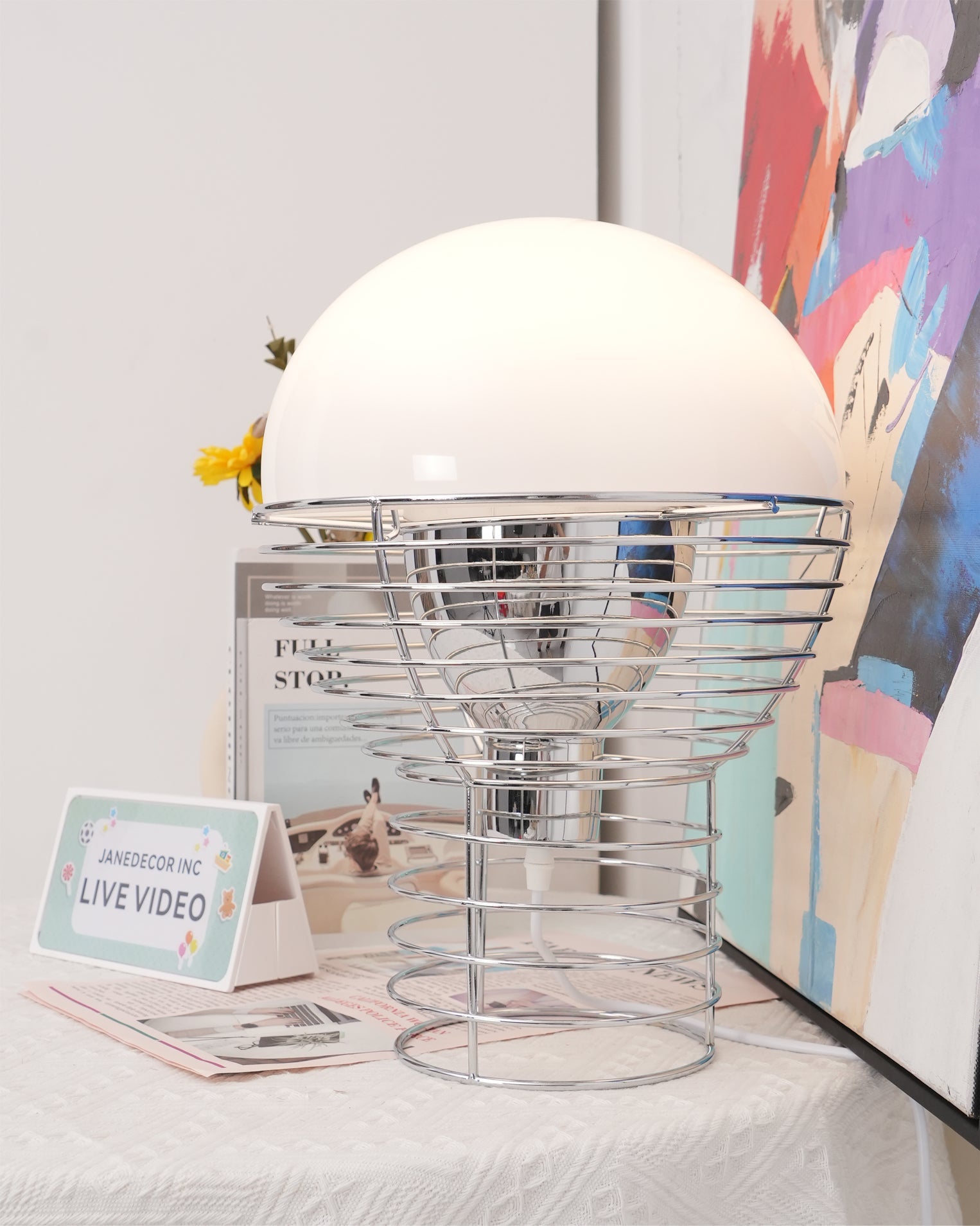 Modern Wire Table Lamp – Minimalist Design for Living Room, Bedside, or Desk 6