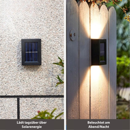 Solar LED Wall Lights - Eco-Friendly Outdoor Lighting with Automatic On/Off Feature 3